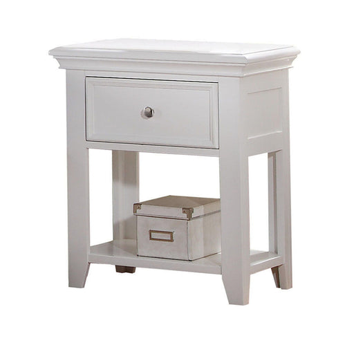 Lacey White Nightstand (1 DRAWER) - Imperial Furniture (Las Vegas, NV) - Multi Location