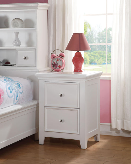 Lacey White Nightstand (2 DRAWERS) - Imperial Furniture (Las Vegas, NV) - Multi Location