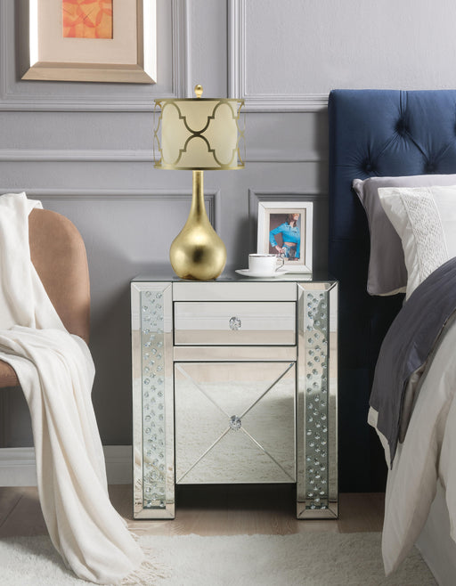 Maisha Mirrored & Faux Crystals Accent Table - Imperial Furniture (Las Vegas, NV) - Multi Location