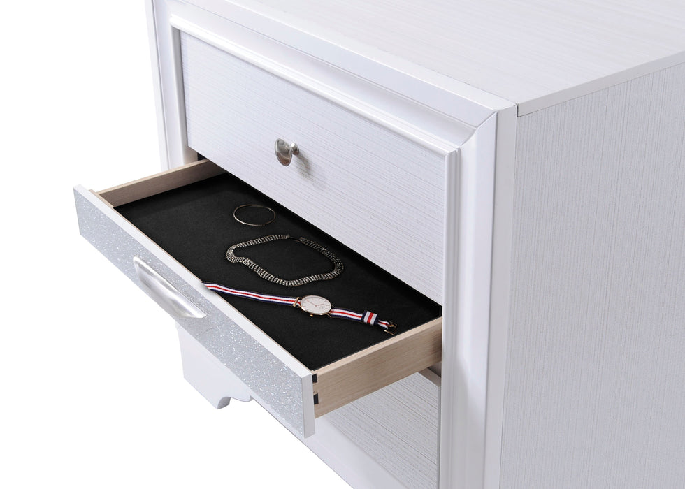 Naima White Nightstand - Imperial Furniture (Las Vegas, NV) - Multi Location
