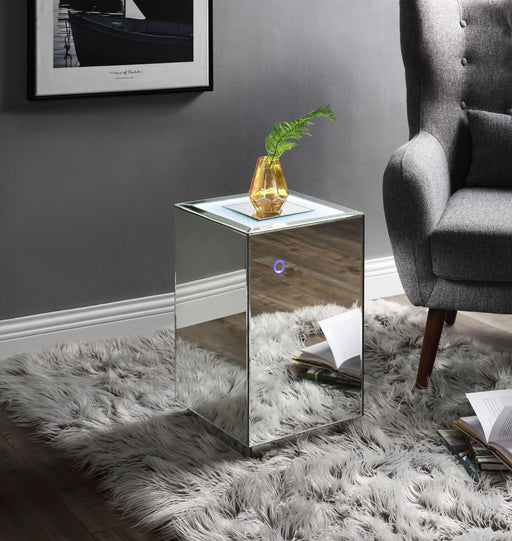 Nyoka Mirrored & Faux Gems Accent Table (LED) - Imperial Furniture (Las Vegas, NV) - Multi Location