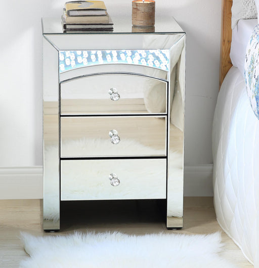 Nysa Mirrored & Faux Crystals Accent Table (LED) - Imperial Furniture (Las Vegas, NV) - Multi Location