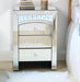 Nysa Mirrored & Faux Crystals Accent Table (LED) - Imperial Furniture (Las Vegas, NV) - Multi Location