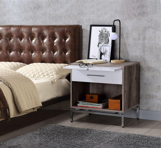 Cistus Weathered Gray Oak & White Accent Table - Imperial Furniture (Las Vegas, NV) - Multi Location