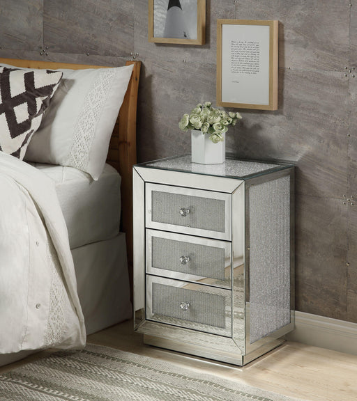 Lavina Mirrored & Faux Diamonds Accent Table - Imperial Furniture (Las Vegas, NV) - Multi Location
