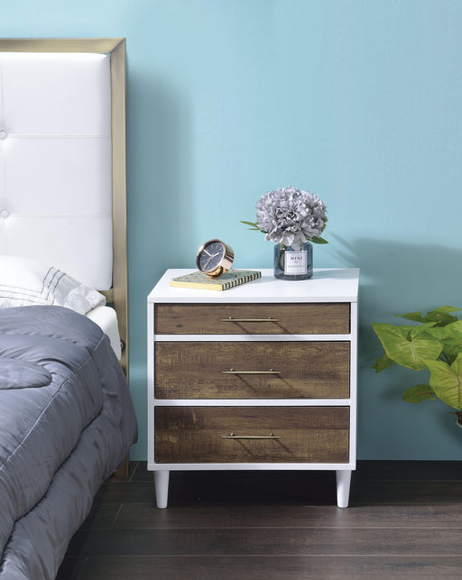 Lurel White & Weathered Oak Accent Table - Imperial Furniture (Las Vegas, NV) - Multi Location