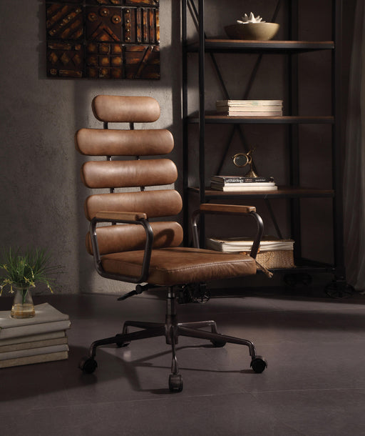 Calan Retro Brown Top Grain Leather Office Chair - Imperial Furniture (Las Vegas, NV) - Multi Location