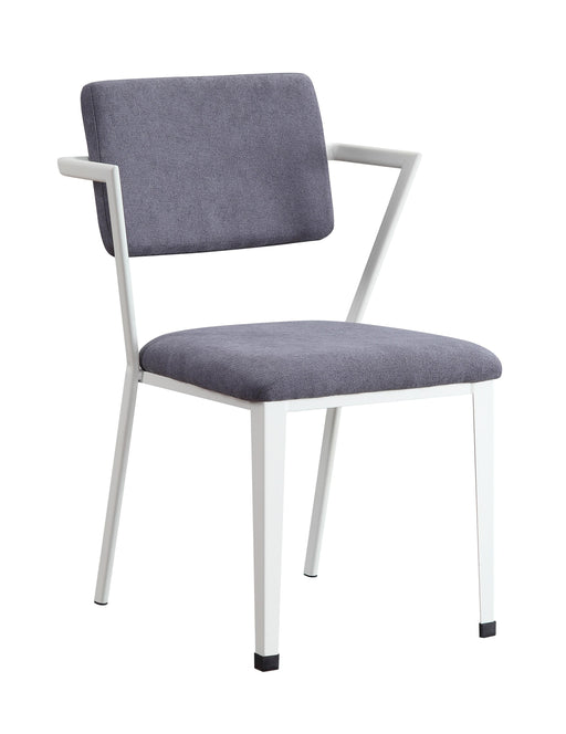 Cargo Gray Fabric & White Chair - Imperial Furniture (Las Vegas, NV) - Multi Location