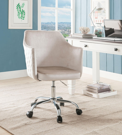 Cosgair Champagne Velvet & Chrome Office Chair - Imperial Furniture (Las Vegas, NV) - Multi Location