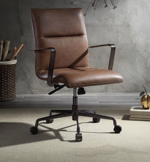 Indra Vintage Chocolate Top Grain Leather Office Chair - Imperial Furniture (Las Vegas, NV) - Multi Location