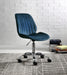 Muata Twilight Blue Velvet & Chrome Office Chair - Imperial Furniture (Las Vegas, NV) - Multi Location
