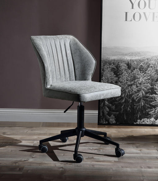 Pakuna Vintage Gray PU & Black Office Chair - Imperial Furniture (Las Vegas, NV) - Multi Location