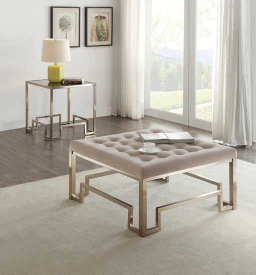 Damien Fabric & Champagne Cocktail Ottoman - Imperial Furniture (Las Vegas, NV) - Multi Location