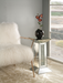 Nysa Mirrored & Faux Crystals Pedestal Stand - Imperial Furniture (Las Vegas, NV) - Multi Location
