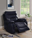 Aashi Navy Leather-Gel Match Recliner (Motion) - Imperial Furniture (Las Vegas, NV) - Multi Location