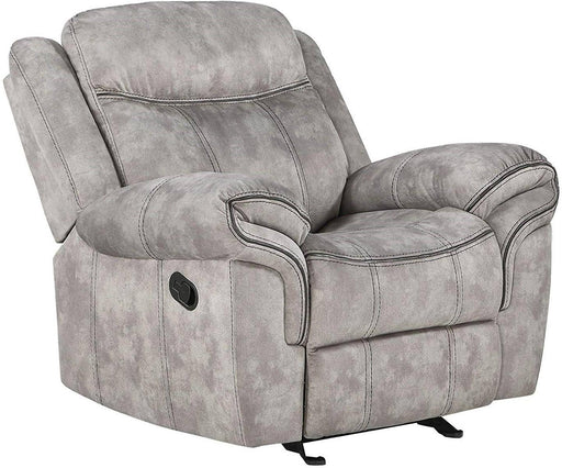 Acme Furniture Zubaida Motion Glider Recliner in 2-Tone Gray Velvet 55027 - Imperial Furniture (Las Vegas, NV) - Multi Location