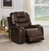 Braylon Brown PU Recliner (Power Motion) - Imperial Furniture (Las Vegas, NV) - Multi Location