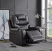 Braylon Magnetite PU Recliner (Motion) - Imperial Furniture (Las Vegas, NV) - Multi Location