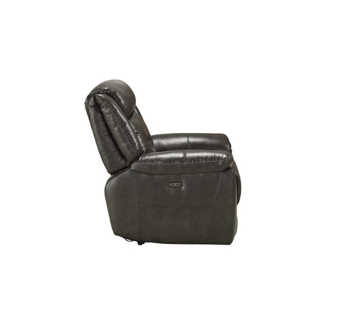 Imogen Gray Leather-Aire Recliner (Power Motion) - Imperial Furniture (Las Vegas, NV) - Multi Location
