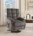 Ipompea Gray Velvet Recliner w/Power Lift & Massage - Imperial Furniture (Las Vegas, NV) - Multi Location