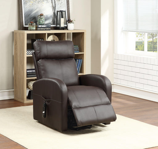 Ricardo Brown PU Recliner w/Power Lift - Imperial Furniture (Las Vegas, NV) - Multi Location