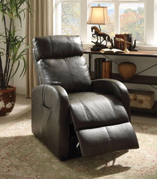 Ricardo Dark Gray PU Recliner w/Power Lift - Imperial Furniture (Las Vegas, NV) - Multi Location