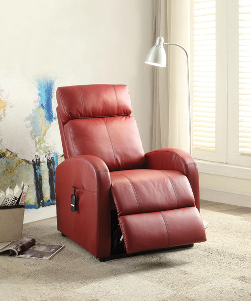 Ricardo Red PU Recliner w/Power Lift - Imperial Furniture (Las Vegas, NV) - Multi Location