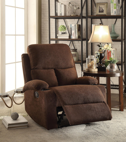 Rosia Chocolate Velvet Recliner (Motion) - Imperial Furniture (Las Vegas, NV) - Multi Location