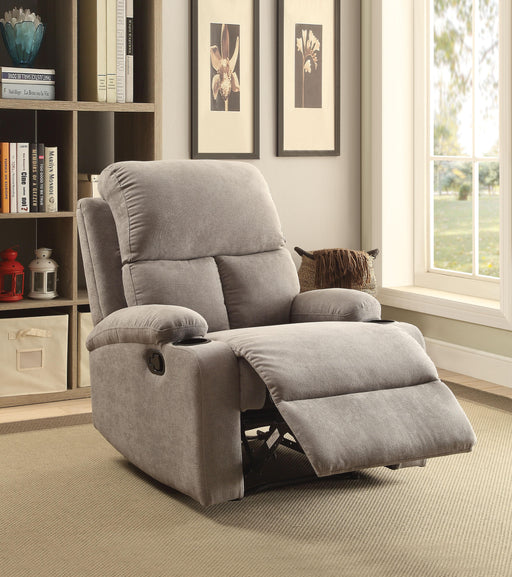 Rosia Gray Velvet Recliner (Motion) - Imperial Furniture (Las Vegas, NV) - Multi Location