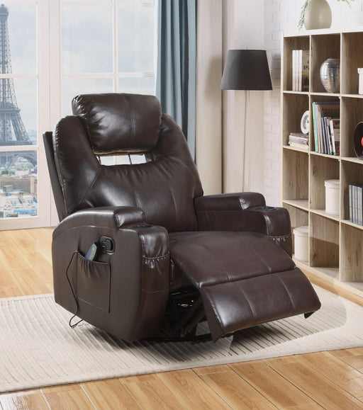 Waterlily Brown PU Rocker Recliner (Motion) - Imperial Furniture (Las Vegas, NV) - Multi Location