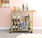 Adamsen Champagne & Mirror Serving Cart - Imperial Furniture (Las Vegas, NV) - Multi Location