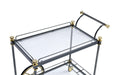 Cyrus Black/Gold & Clear Glass Serving Cart - Imperial Furniture (Las Vegas, NV) - Multi Location