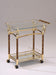 Helmut Gold Plated & Clear Glass - Tempered Serving Cart - Imperial Furniture (Las Vegas, NV) - Multi Location