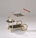 Lacy Gold Plated & Black Glass Serving Cart - Imperial Furniture (Las Vegas, NV) - Multi Location