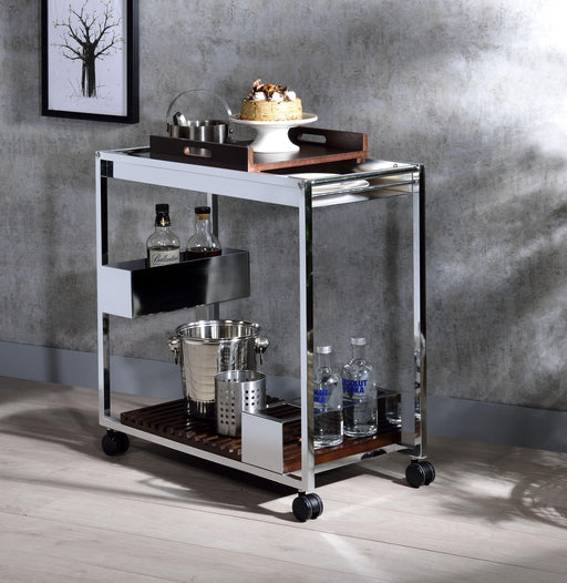 Lisses Chrome Serving Cart - Imperial Furniture (Las Vegas, NV) - Multi Location