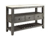Merel White Marble & Gray Oak Server - Imperial Furniture (Las Vegas, NV) - Multi Location