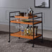 Oaken Honey Oak & Black Serving Cart - Imperial Furniture (Las Vegas, NV) - Multi Location