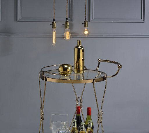 Zekera Champagne Serving Cart - Imperial Furniture (Las Vegas, NV) - Multi Location