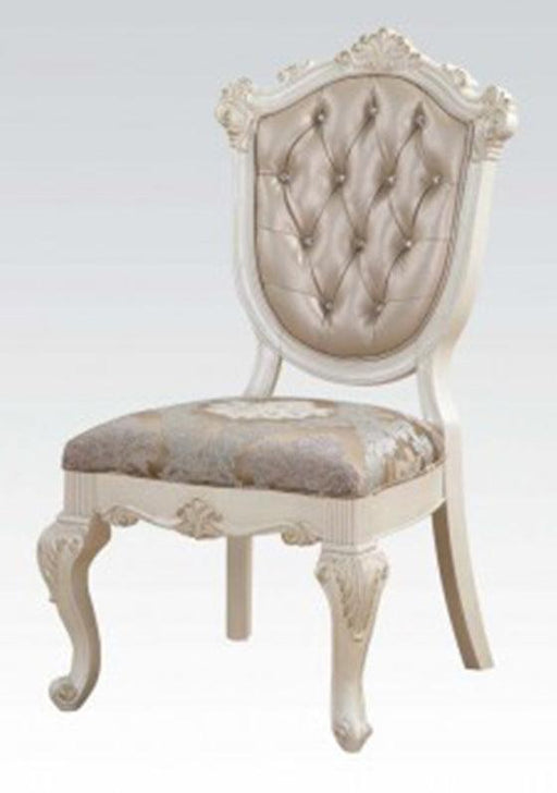 Acme Chantelle Side Chair in Rose Gold and Pearl White (Set of 2) 63542 - Imperial Furniture (Las Vegas, NV) - Multi Location