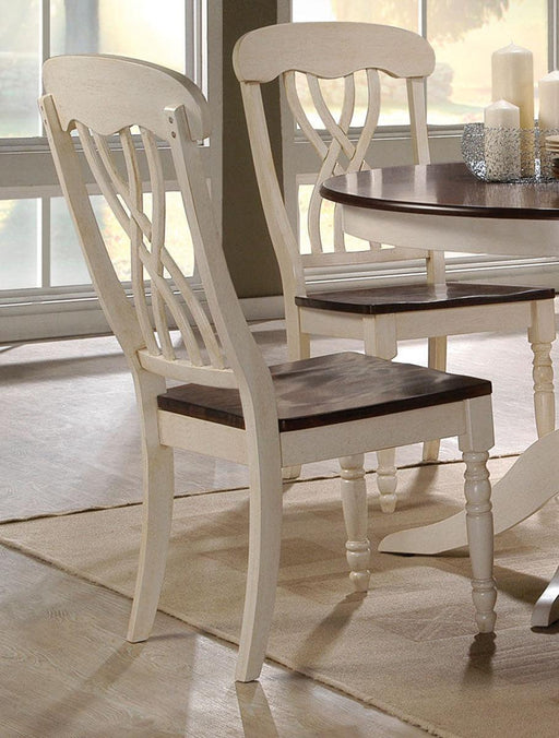 Acme Furniture Dylan Side Chair in Buttermilk and Oak (Set of 2) 70333 - Imperial Furniture (Las Vegas, NV) - Multi Location