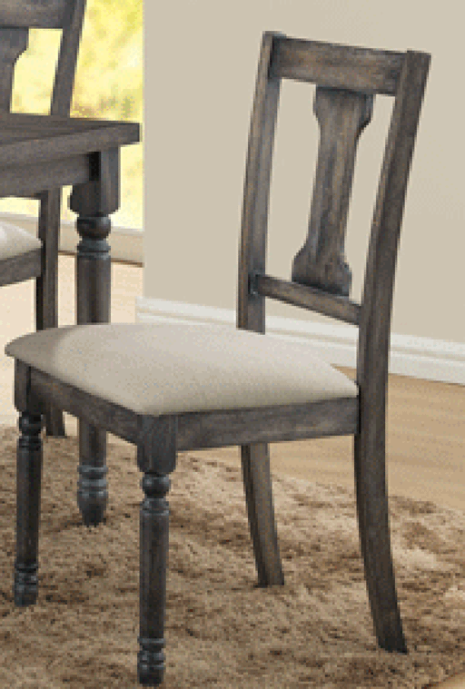 Acme Furniture Wallace Side Chair in Tan and Weathered Gray (Set of 2) 71437 - Imperial Furniture (Las Vegas, NV) - Multi Location