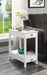 Byzad White Side Table (USB Charging Dock) - Imperial Furniture (Las Vegas, NV) - Multi Location