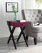Fierce Burgundy & Black Side Table (USB Charging Dock) - Imperial Furniture (Las Vegas, NV) - Multi Location