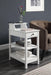 Slayer White Side Table (USB Charging Dock) - Imperial Furniture (Las Vegas, NV) - Multi Location