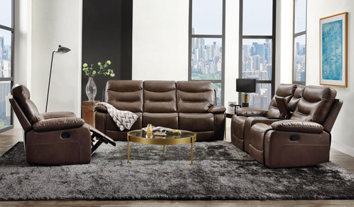 Aashi Brown Leather-Gel Match Sofa (Motion) - Imperial Furniture (Las Vegas, NV) - Multi Location