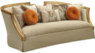 Acme Furniture Daesha Sofa in Tan Flannel & Antique Gold 50835 - Imperial Furniture (Las Vegas, NV) - Multi Location