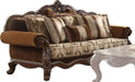 Acme Furniture Jardena Sofa with 6 Pillows in Cherry Oak 50655 - Imperial Furniture (Las Vegas, NV) - Multi Location