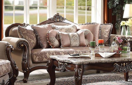 Acme Furniture Mehadi Sofa with 8 Pillows in Walnut 50690 - Imperial Furniture (Las Vegas, NV) - Multi Location