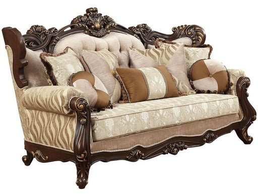 Acme Furniture Shalisa Sofa with 7 Pillows in Walnut 51050 - Imperial Furniture (Las Vegas, NV) - Multi Location