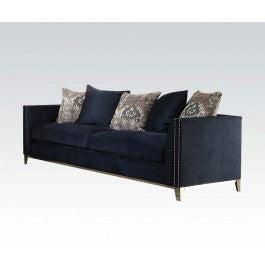Acme Phaedra Sofa with 5 Pillows in Blue Fabric 52830 - Imperial Furniture (Las Vegas, NV) - Multi Location